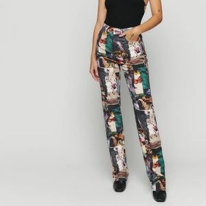 Reformation Cynthia High Rise Straight Long Jeans